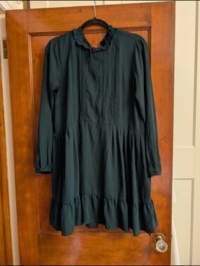 Sunday Best (Aritzia) Emerald Ruffle-Trim Top Size M